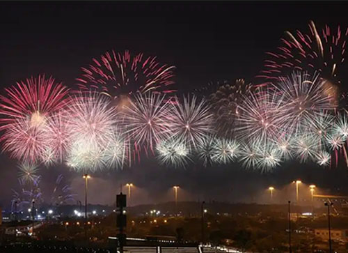 思南县焰火晚会